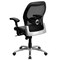 Flash Furniture Contemporary Chair Mid-Back Exec Leather Chair, Black, Adjustable Arms, 17-3/4" to 21" Height LF-W42-L-GG - alternate 4